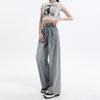 Simple Commuter Pleated Wide-leg Jeans Women's High Waist Spring and Autumn New Loose and Versatile Wide-leg Jeans
