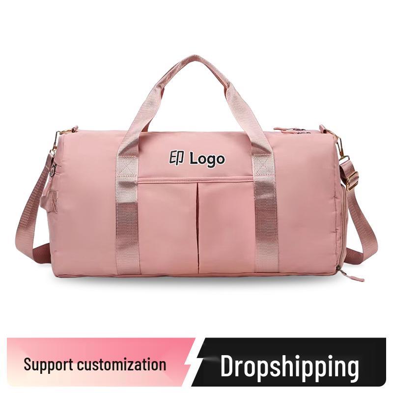 Yoga Swim Fitness Bag with Logo – Large Capacity, Wet/Dry Separation, Shoe Compartment, Trolley-Ready Sports Travel Bag