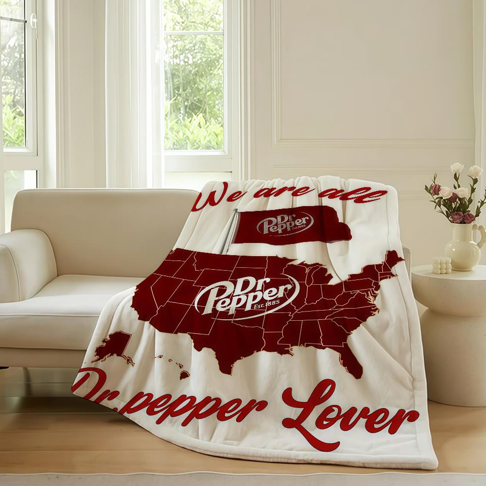 Модный принт D-Dr Pepper Плед Для Дивана Офиса Кровати Самолета Путешествий Сон Чтение Отдых Кемпинг Мягкий И Теплый 30x40in