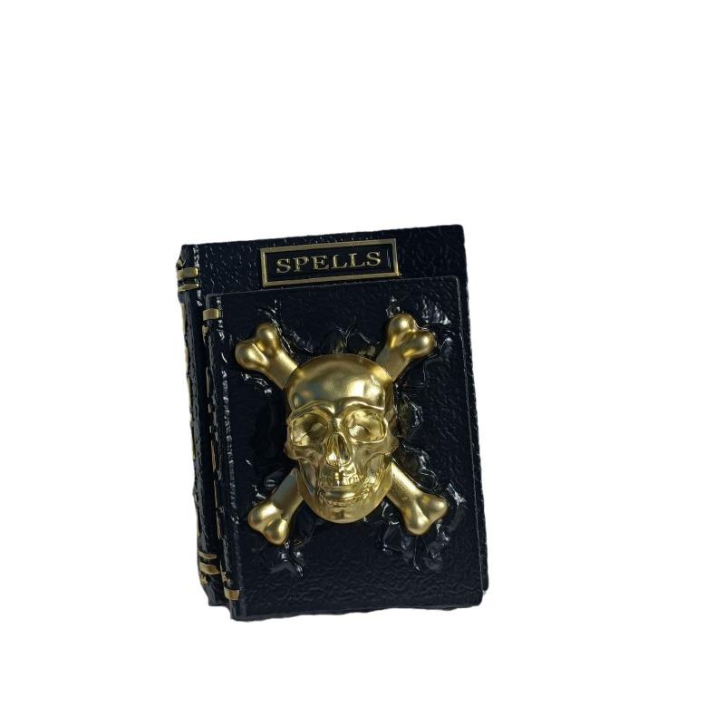 

European and American Creative Relief Skull Book 3D Halloween Decoration Desktop Resin Ornament