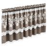 Kitchen Short Curtain Panel with Rod Pocket, Light Filtering Polyester and Gingham Trim for Bath and Cabinet Use