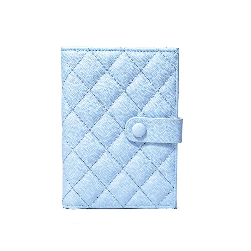 

Passport Cover Passport Holder Rhombus Plaid PU Leather Protective Card Case Credit Card Holder ID Document Passport Wallet синий