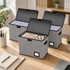 3 Pieces Cloth Storage Bin with Lid Foldable for Study Room, Dorm