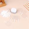 50Pcs Mini Transparent Plastic Hand Fan Diy Painting Small Clear Fan Lightweight Reusable Craft Fan For Kids Handmade Party Gift