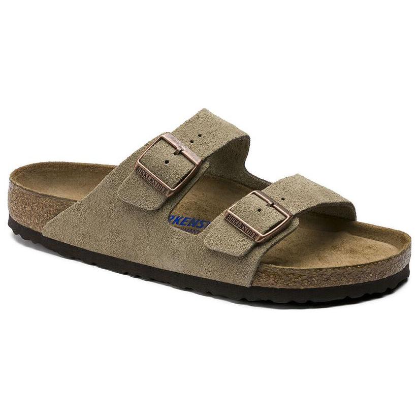 Birkenstock Arizona Soft Footbed Slide Slippers Unisex Taupe Regular 0951301