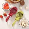 Cortador de Ovos para Ovos Cozidos Aço Inoxidável Fatiador de Alimentos para Ovos Frutas Queijo Morango Ferramenta de Fatiar de Cozinha de Fácil Pressão com Cabo Ergonômico
