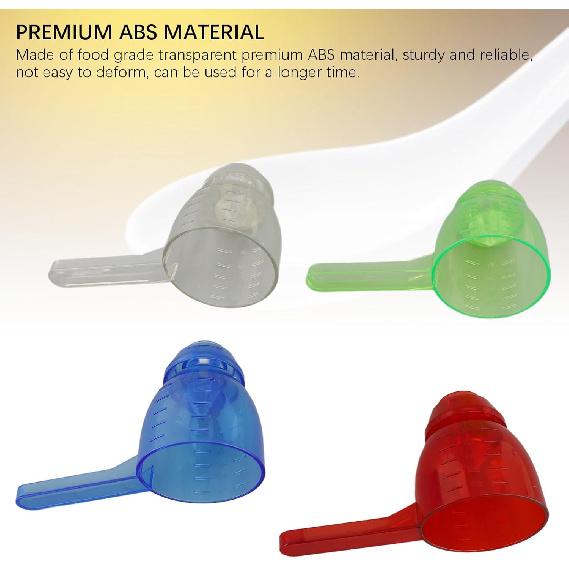 Leaky Measuring Spoon, Spill Proof Funnel Design, Ideal for Baking, Multi Functional Kitchen Tool with Leveling Markers, Transparent ABS Material