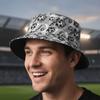 Folding Soccer Pattern Bucket Cap Korean Style Football Fisherman Hat Sunscreen Basin Cap  Work