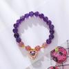 Natural Amethyst Strawberry Crystal Bracelet Ocean Heart Crystal Bangles Women Fashion Jewelry Accessories Gift