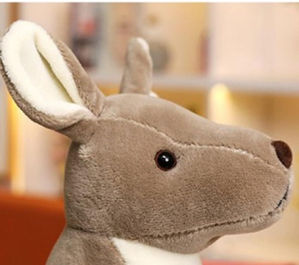 Kangaroo Plush Toy (Gray, 60cm) Parent and Child Kangaroo Animal Celebration Gift
