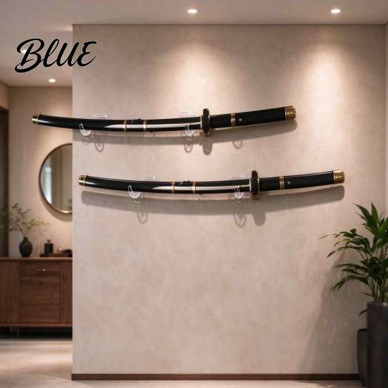 Wall Display for Clear Hanger Acrylic Rack Stand Transparent Swords Mounted Horizontal Holder with Screws