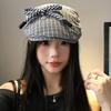 Retro Plaid Bowler Hat For Women With Breathable Windproof Sunshade For Spring Summer Casual Styling