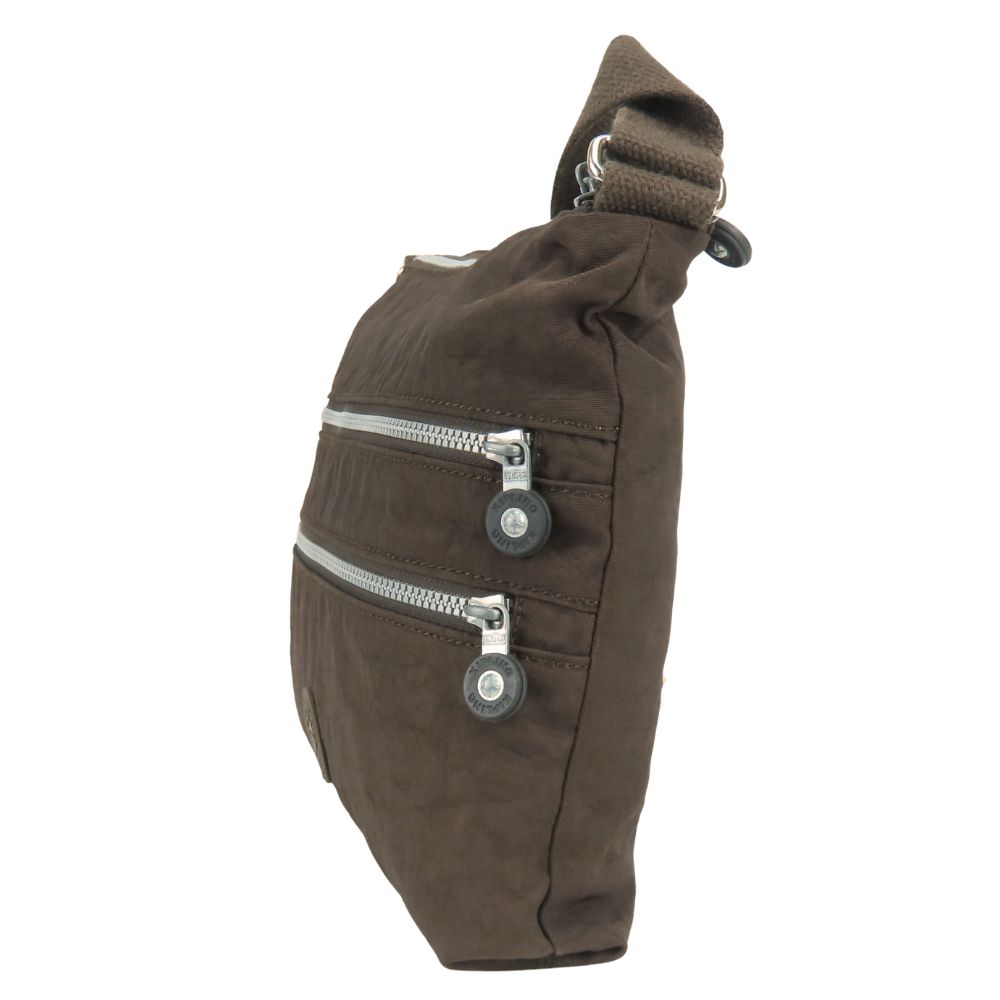 Used Kipling Shoulder Bag K13335-740 Nylon Dark brown Gorilla Charm