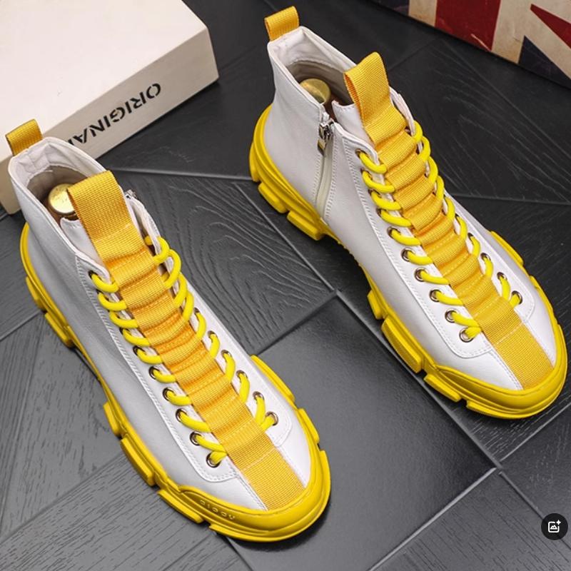 

Fashion NEW Men Breathable Sneakers Vulcanize Boots Male yellow black Mesh Casual Tenis Masculino Zapatos Hombre b8 44 золотой
