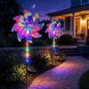 Rotating Solar Powered Windmill Lamp Waterproof Landscape Stake Lights  Wedding Courtyard