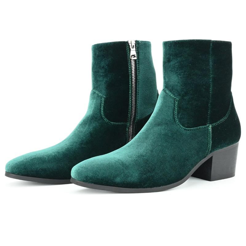 Fashion High Quality Men Leather Boots Platform Boots Designer Shoe Men Fashion High Heels Classic Black Boots for Men Botas Para Hombre