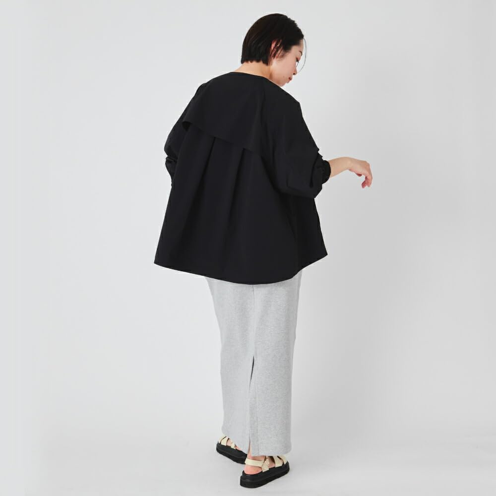 ever closet Women's Rash Guard Jacket, Water-Repellent, Perfect for Pool, Beach, and Summer, Black, Size F