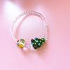 Hand-Painted Christmas Tree Beaded Bracelet - Personalized Gift for Best Friends
