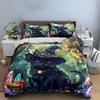 Magical Cat Decoration Set Multiple Sizes Kid's and Adults' Bedroom Exquisite 3PC Bedding Set Gift