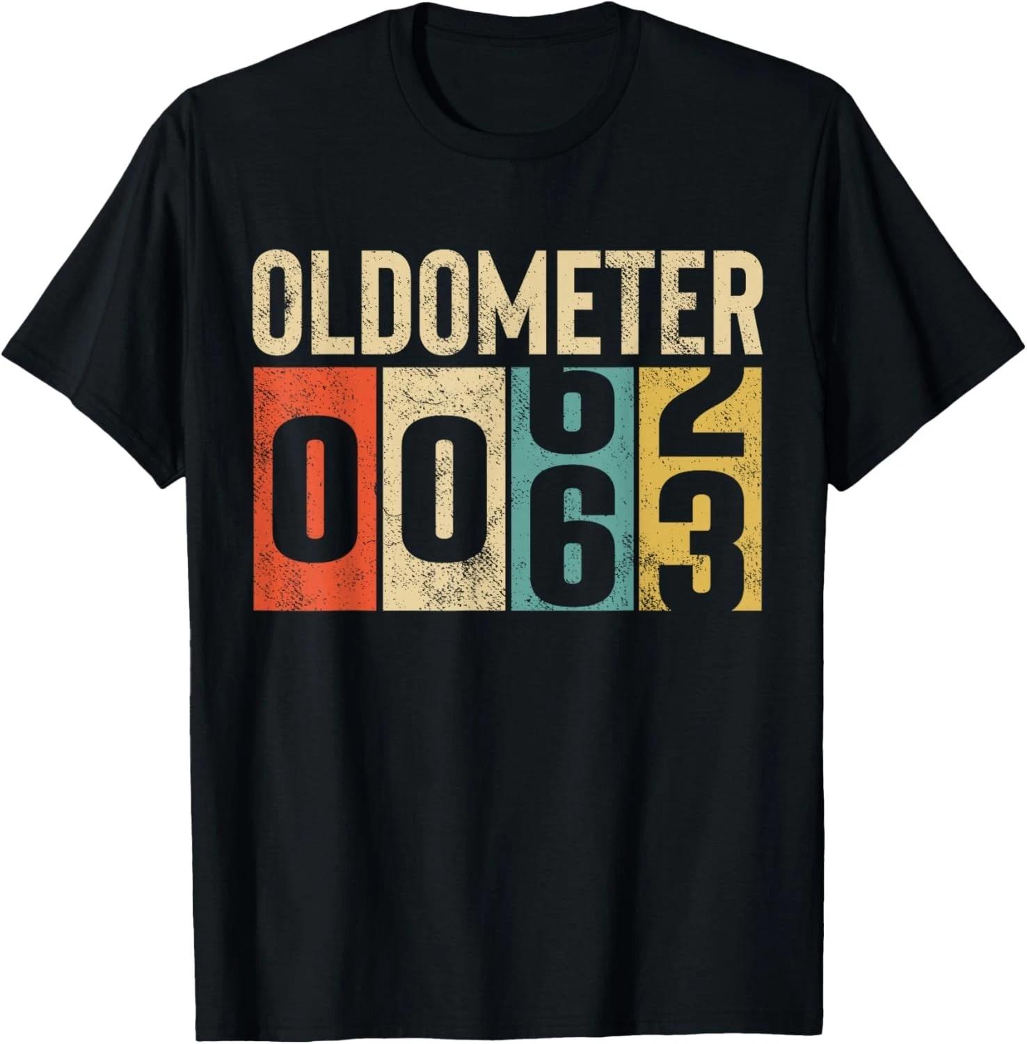 

Funny 63 Years Old Oldometer Vintage 63rd Birthday Odometer Gift Unisex T-Shirt 2XL