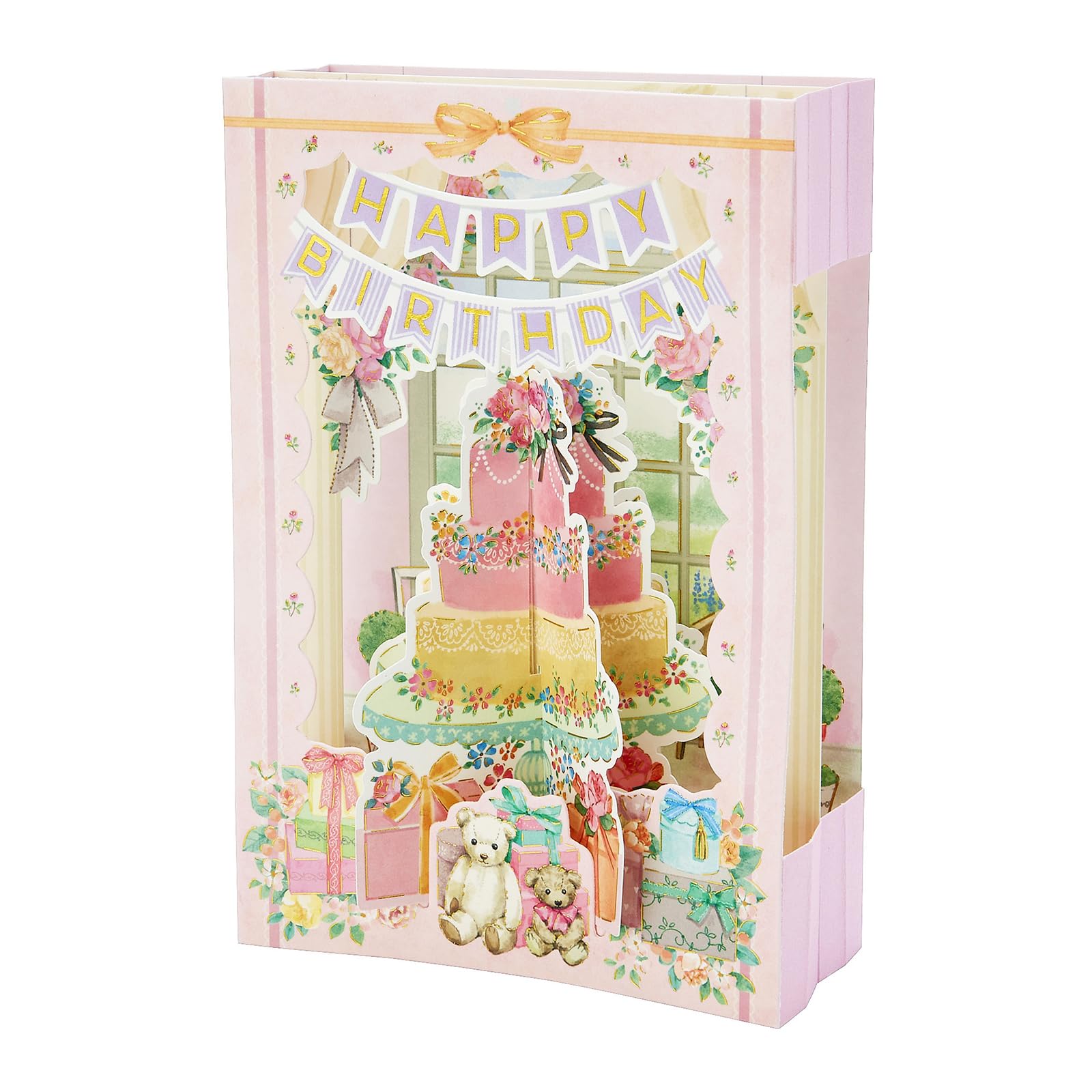 Sanrio Birthday Card Square Pop Cake Greeting Ships SANRIO 605701 Card, Internationally, BD194-3,