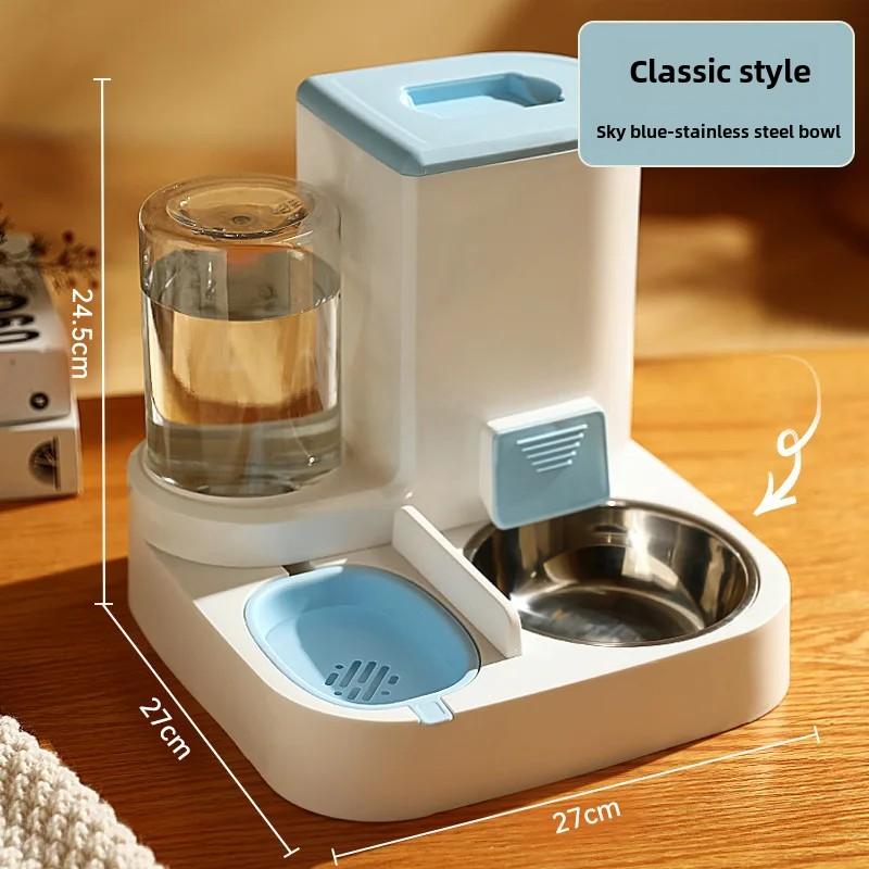 Automatic Cat Feeding and Water Feeding Device  Dog Bowl  Cat Basin  2-in-1 Water Dispenser  Cat Bowl Pet Supplies