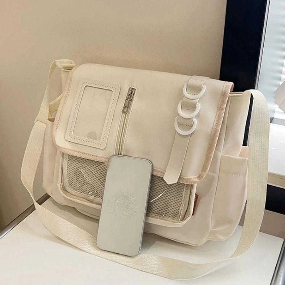 Japanische Harajuku Schultasche Unifarbene Umhängetasche Vielseitige Messenger Bag Damen