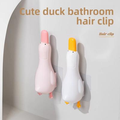 Cartoon Cute Duck Bathroom Hair Wall-mounted 2-in-1 Household Can Shovel Stain Cleaning Dirty Cleaning Clip
