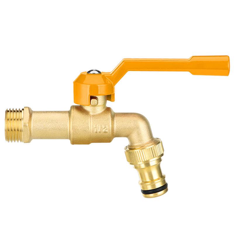 

Freeze-Proof Double-Outlet Brass Garden Faucet for Balcony or Outdoor Sink