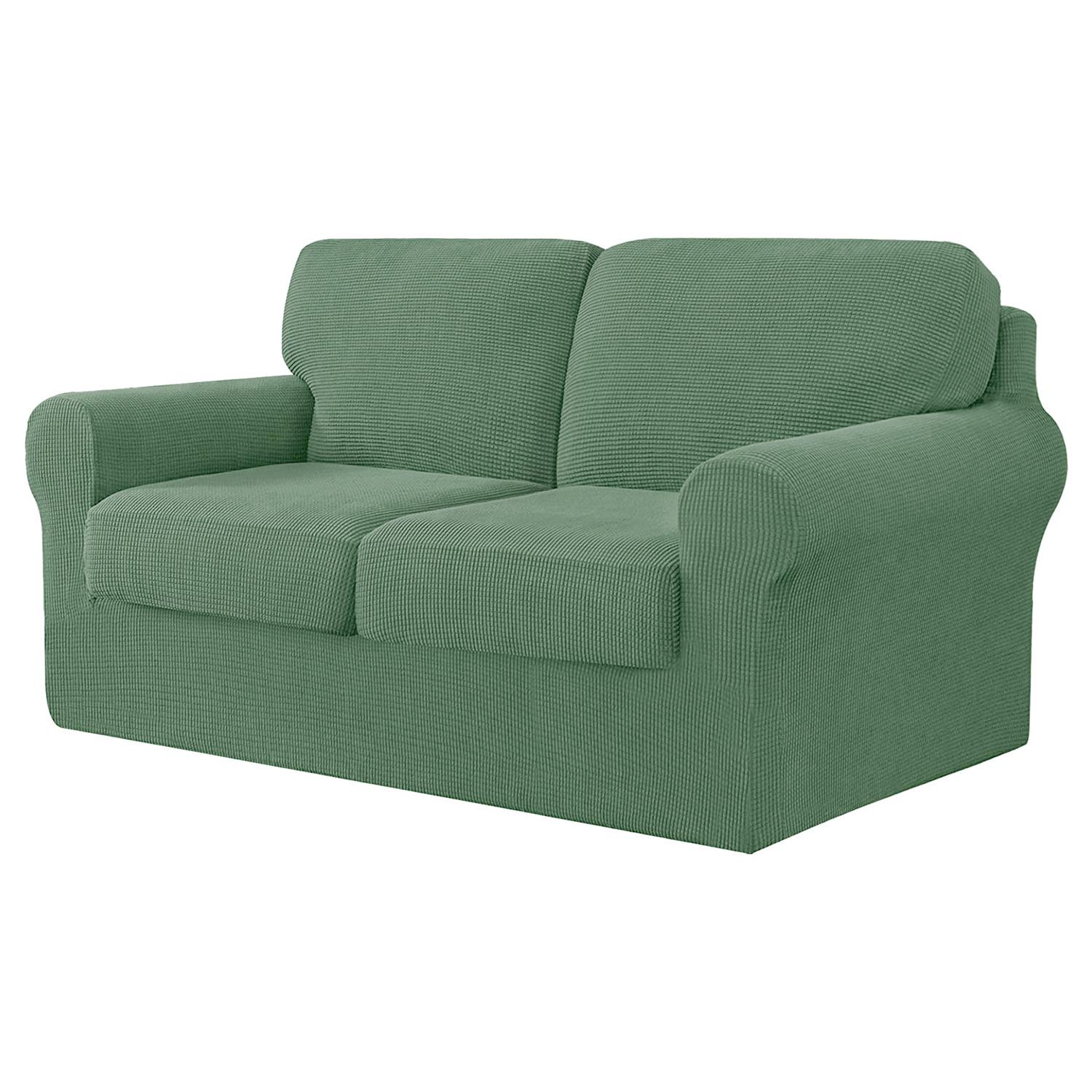 Multi-Piece Fleece Sofa Cover Set: Includes