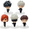 5pcs Jujutsu Battle Handheld Q-Version Tiger Staff Yuren Gojo Gojo Rose Mini Handheld PVC Model Ornament Anime Peripheral Gift