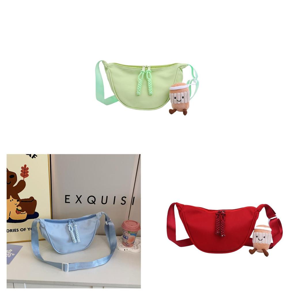 Nylon Duffle Bag For Women Lightweight Casual Singlecompartment With Zipper For Daily Use