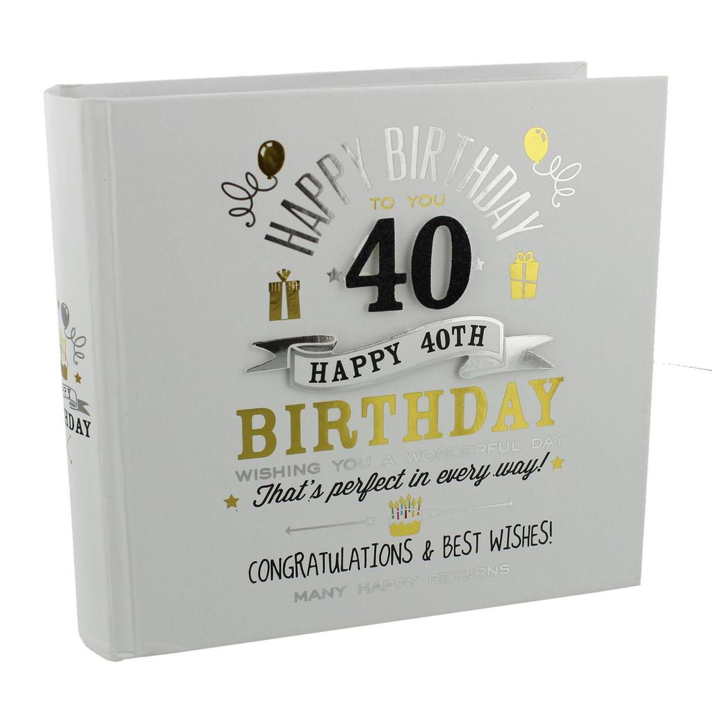Signography Birthday Boy Photo Album 4 X6 - 40th