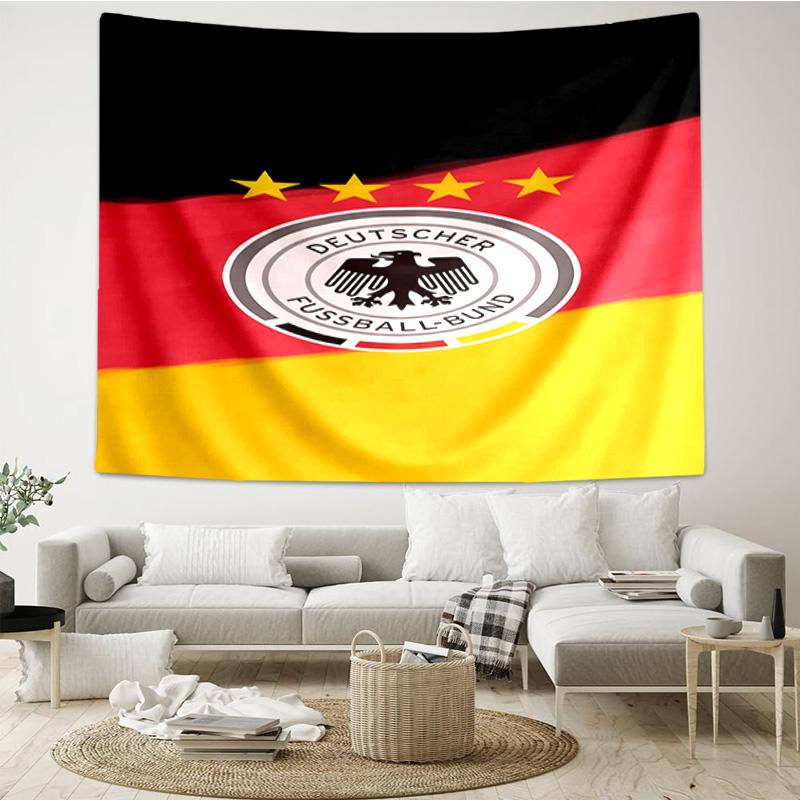 1 Stück Deutscher Fußball-Emblem Gedruckte Wandteppich Raumdekoration Wandbehang für Wohnzimmer Schlafzimmer, Studentenwohnheim, Geburtstags- und Weihnachtsgeschenke
