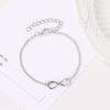 Simple Golden Silver Color Infinity Bracelet for Women Number 8 Charms Bracelets Bangles Fashion Unusual Party Jewelry LoverGift