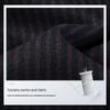 Futing Men's Striped Fleece-Lined Business Shirt with Silk and Wool Blend