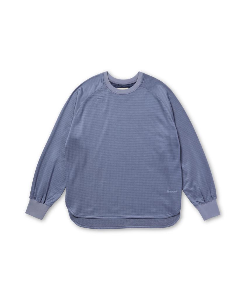 Snow Peak Fusion Grid Pullover Stretch Long Sleeve Grid Light Blue 2 L/S Women's