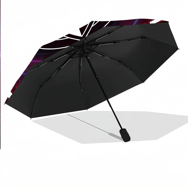 8 Rib Auto Folding Umbrella Benfica Print Custom Name Text Portable Rain Gear