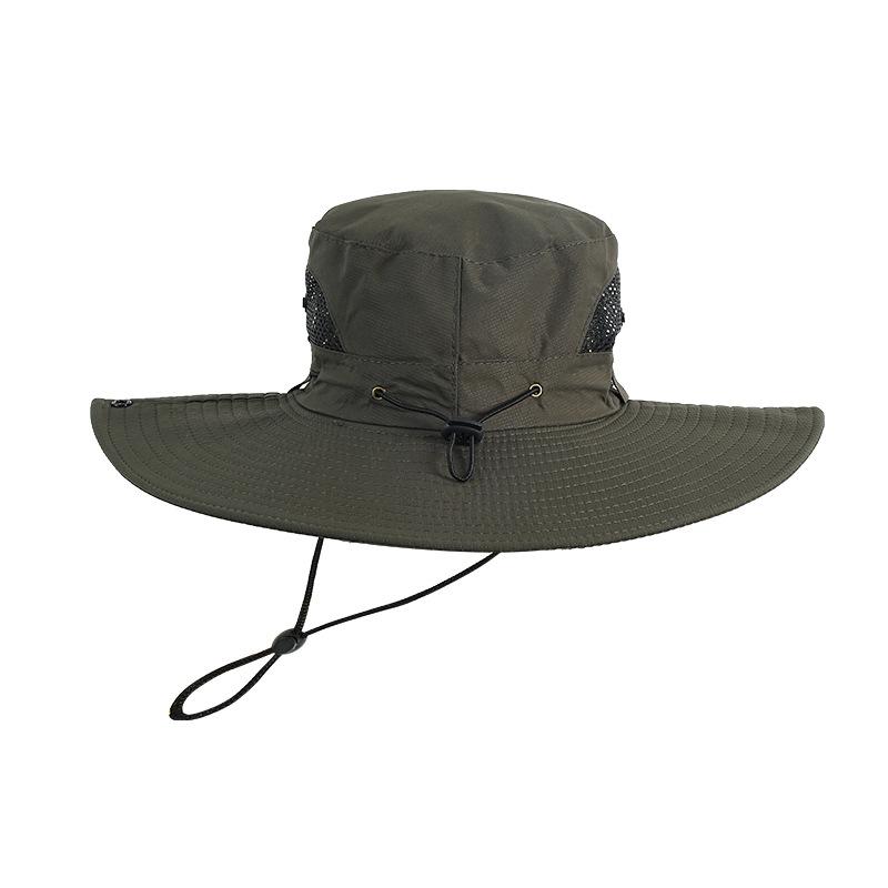 Summer Outdoor Extra-large Brim Hiking and Fishing Sun Hat, Sun Protection Breathable Windproof Sunshade High Temperature Resistant Fisherman Hat