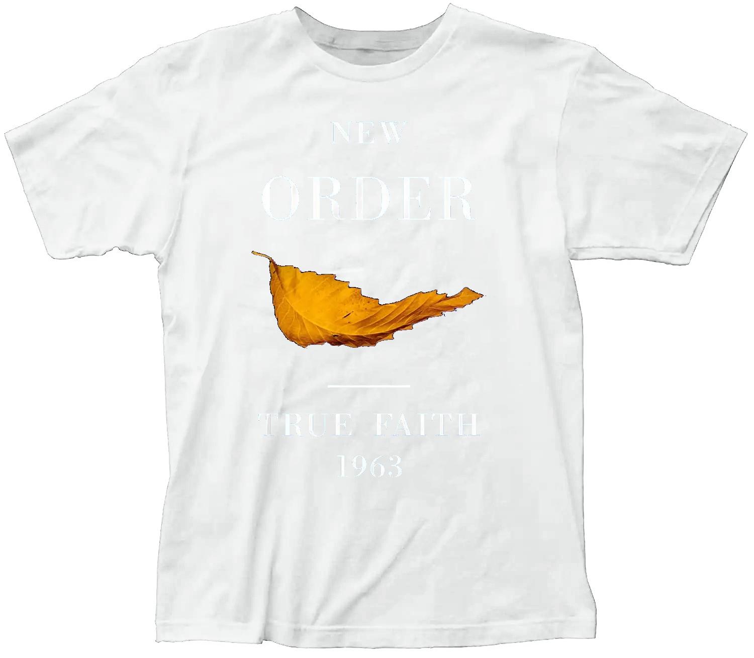 

Men Tops Clothes Cotton New Order True Faith Fitted Tee Shirts Male Tshirt Guys T-shirt Crew neck short sleeves streetwear 4XL