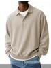 Men's Textured Lapel Casual Knitwear for Autumn and Winter