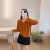 Korean V-Neck 3D Flower Long Sleeve Knit Sweater for Women - 2025 Autumn/Winter High-End Chic Style