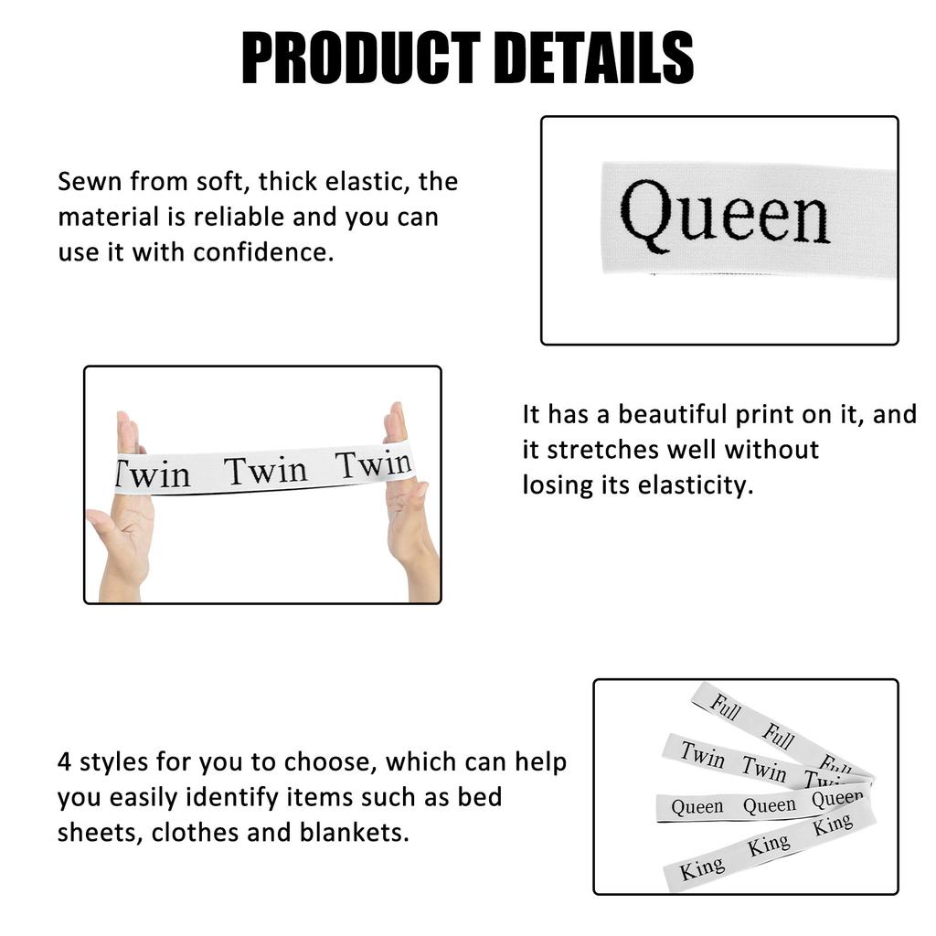 12Pcs Homes Bed Sheet Organizer and Storage Elastic Label Bands Organizers for Linen Closet for Foldable Bedsheet, Pillow Case