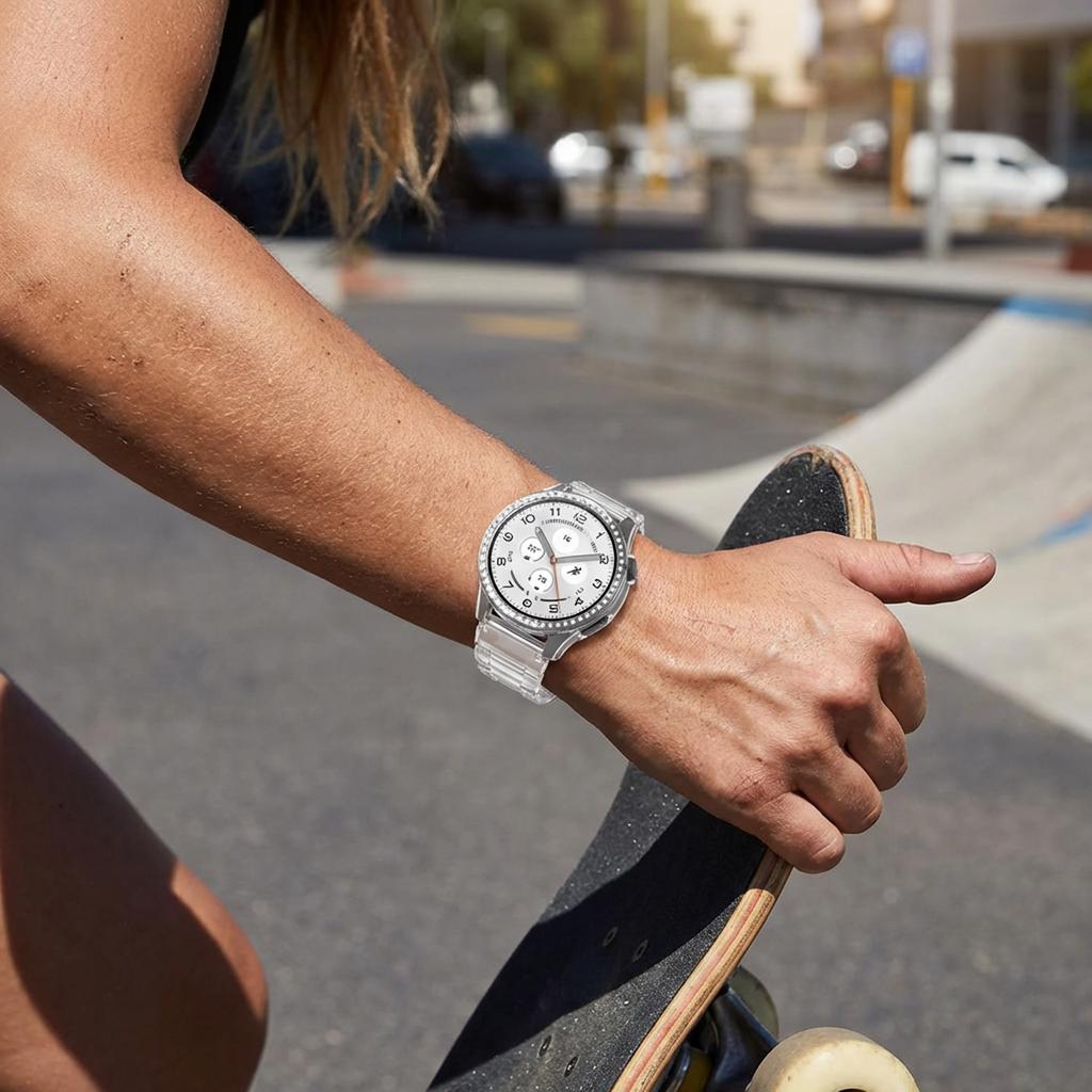 Diamant Hülle für Xiaomi Watch 5 Bling Damen Abdeckung Anti-Drop Stoßfänger für Miband 5 Smartwatch Ersatz Schutzschale
