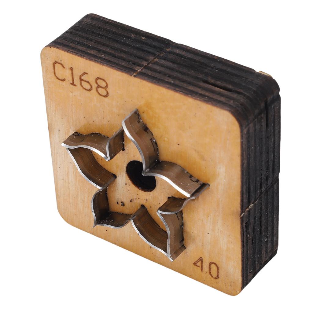 Flower Leather Cutting Die Wooden Base Steel Blade Multifunctional Leather Die Cutter for Crafts Decors