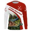 Fishing Enthusiast Men's and Women's 3D Print T-shirt Street Casual Long Sleeve Crew Neck Tees Top Fall Clothing