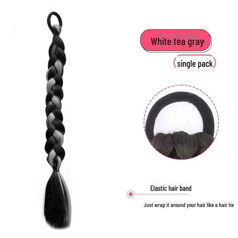 Y2K Highlighted Double Ponytail Braids for Women – Gradient Style