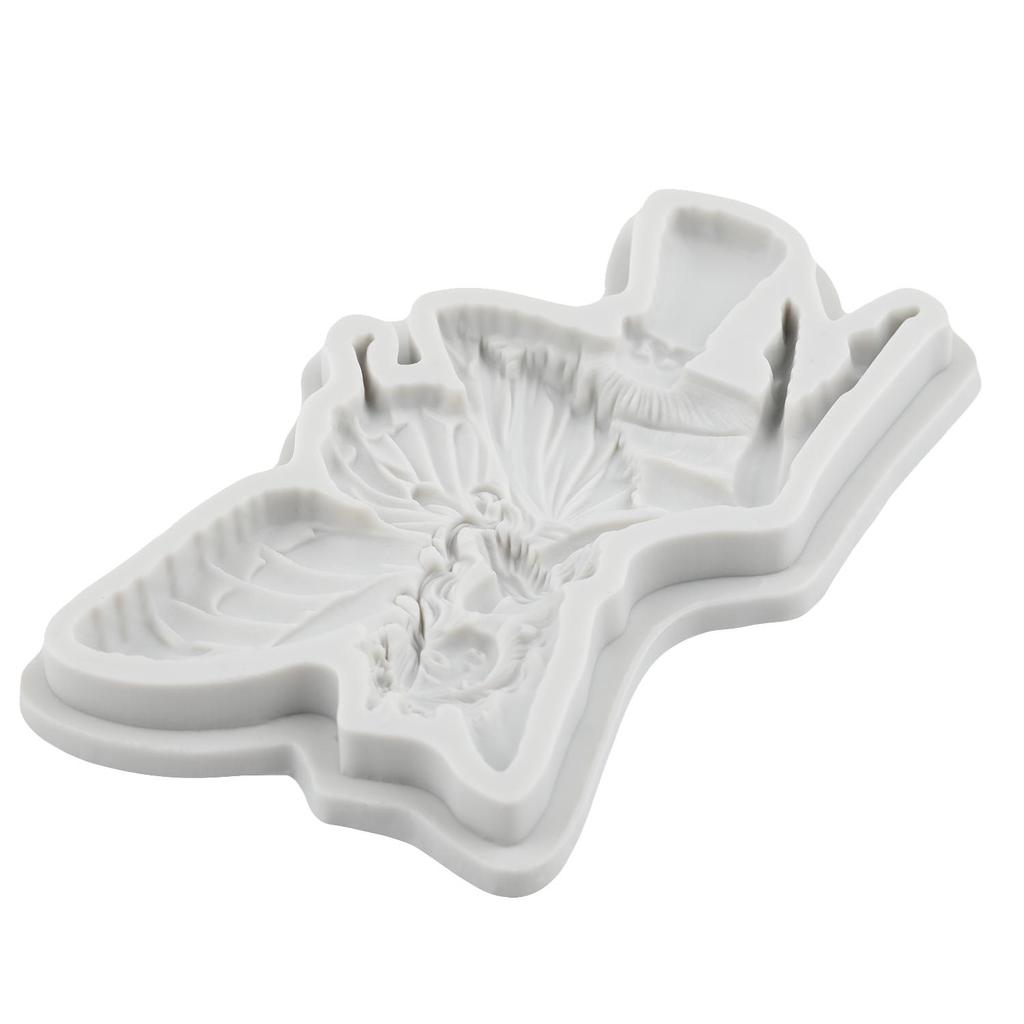 Flower Fairy Silicone Molds Flower Fairy Fondant Mold Cake Decorating Tools Cupcake Topper Chocolate Candy Craft Gum Paste Polymer Clay