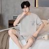 Men's Plus Size Cotton Short Sleeve Pajama Set - Summer Casual