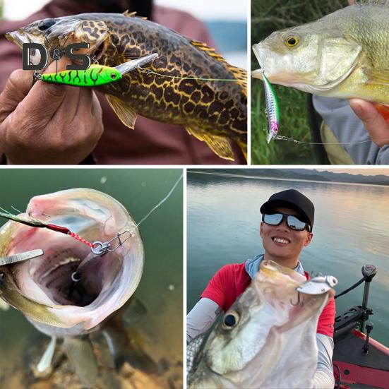 7,5 cm/12 g Leddelt VIB Fiskeagn med Kroker Realistisk 2-delt Svømmeagn Hardt Kunstig Agn Ferskvann Saltvann Fiskeutstyr